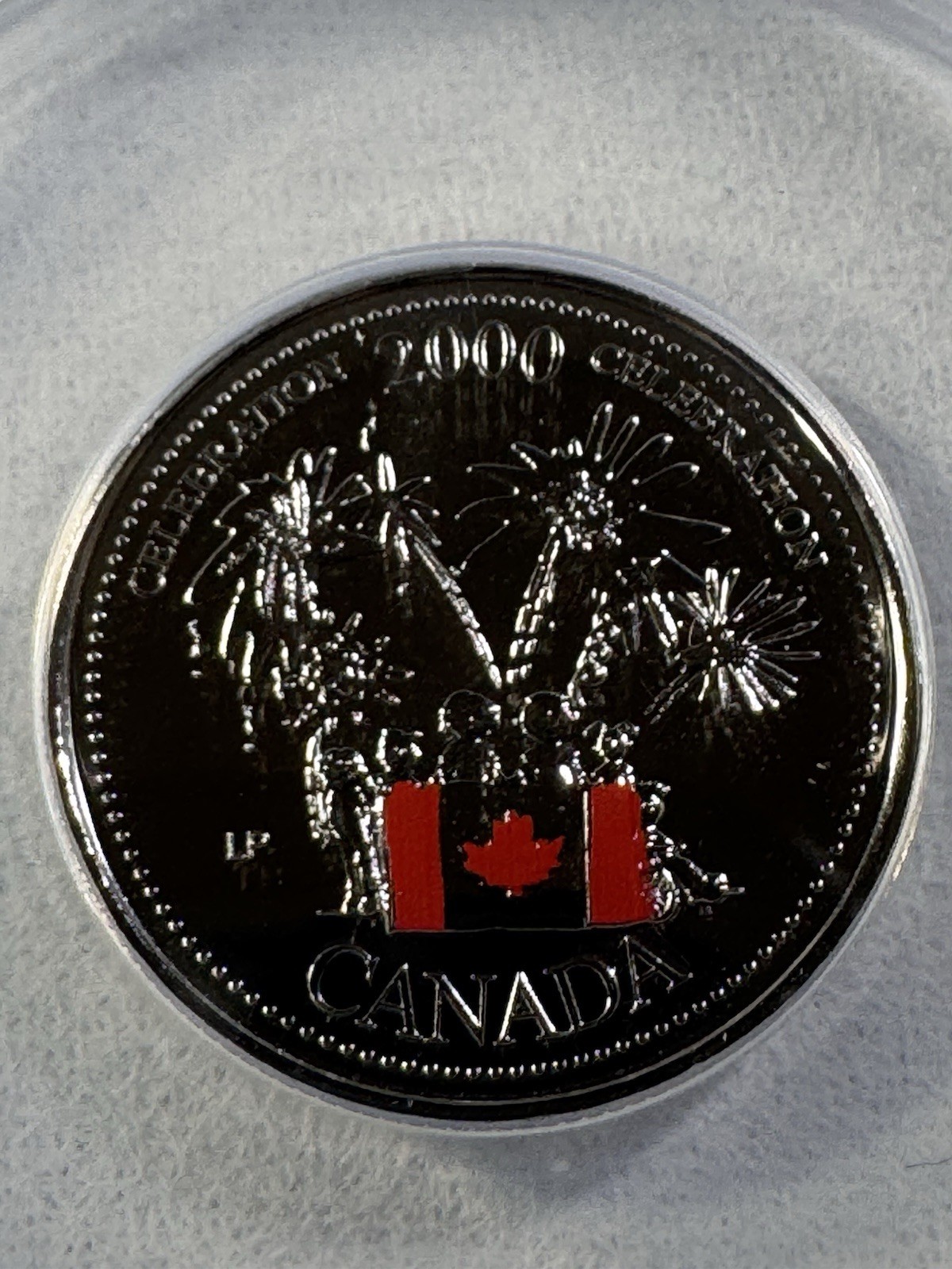 2000 Canada 25 Cents Commemorative Colorized Celebration Graded MS 68 by ANACS
