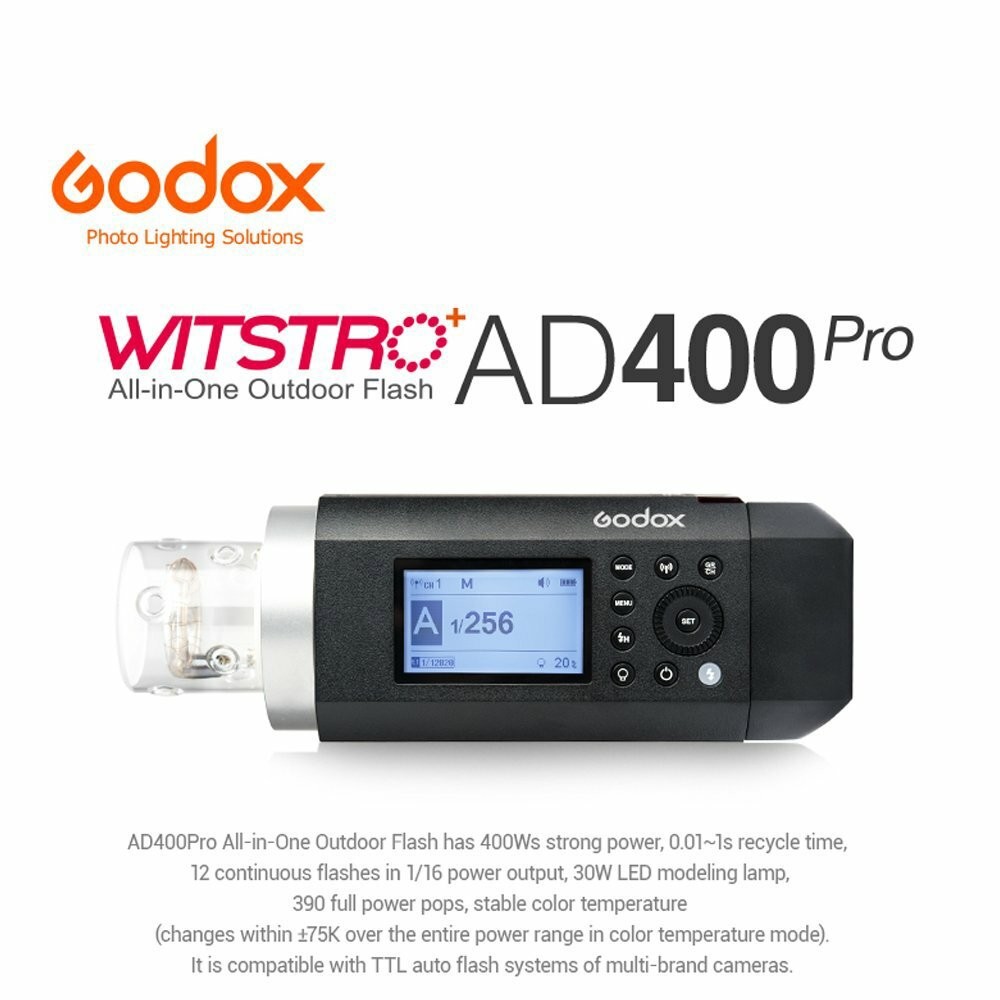 Godox WITSRO AD400Pro All-in-One Outdoor Flash Light Speedlite TTL Auto-Flash