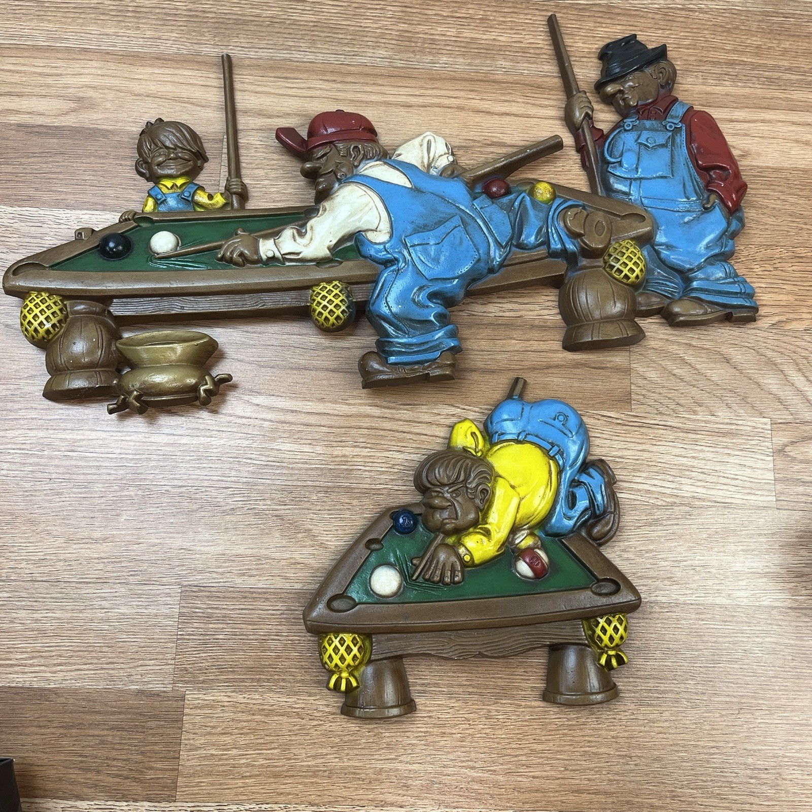 Vintage Billiards Pool Game Room Wall Hanging Cast Aluminum 1971 Sexton Man Cave