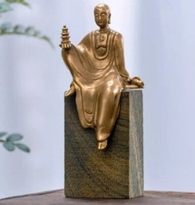 Brass Bhaisajyaguru Statue Buddhism Medicine Buddha Figurine Home Decor