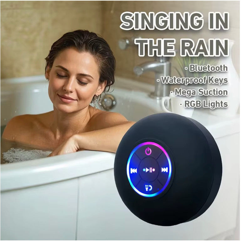 Portable Wireless Bluetooth Speaker LED Light IPX4 Waterproof Loud speaker