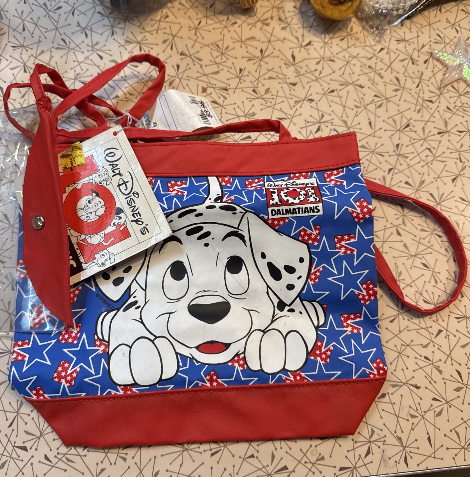 Vintage Disney 101 Dalmatians Kids Tote Beach Bag 90s Pyramid WITH TAGS