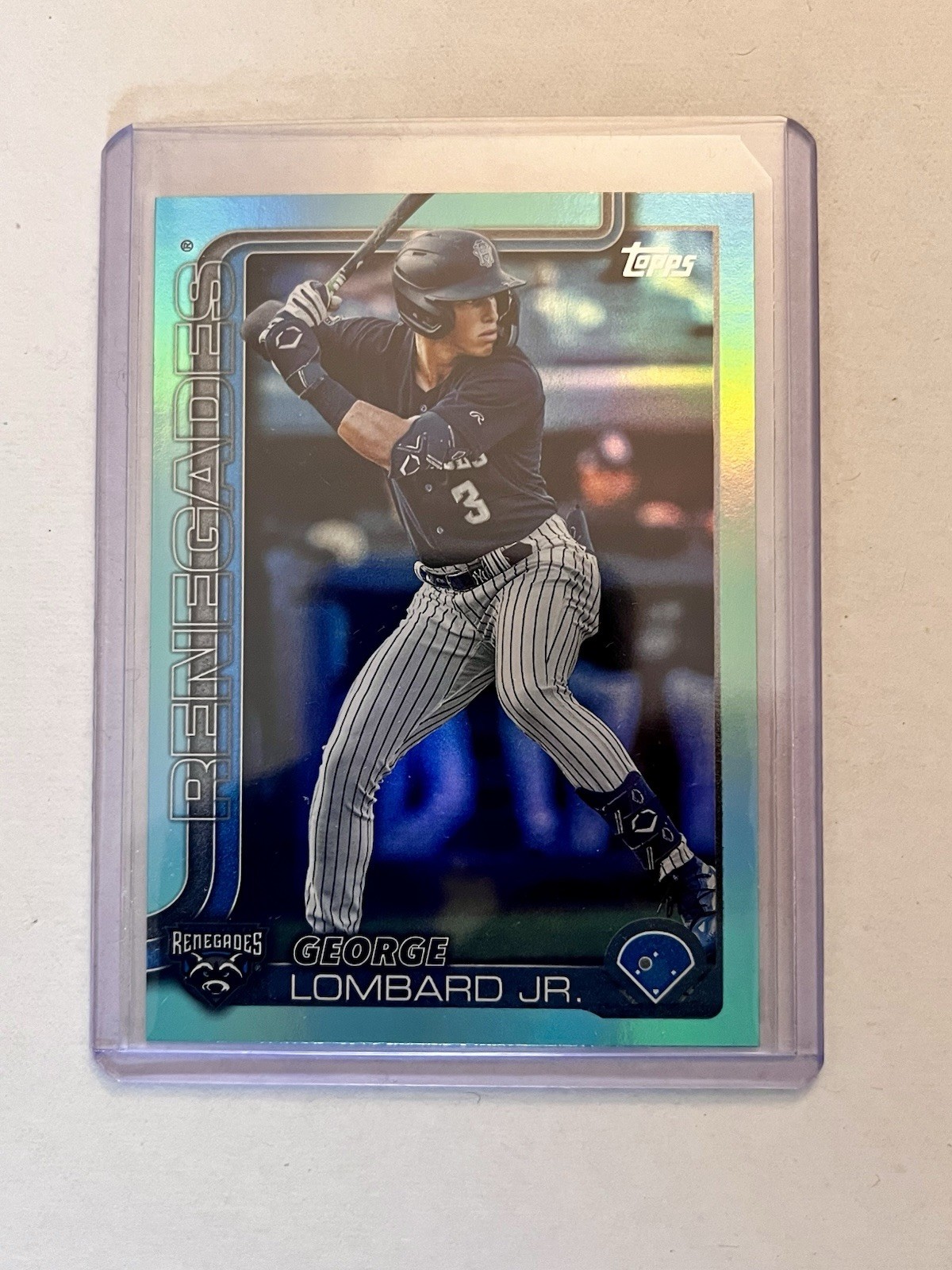 2025 Topps Pro Debut -  George Lombard Jr. Aqua Wave Refractor /75 NY Yankees