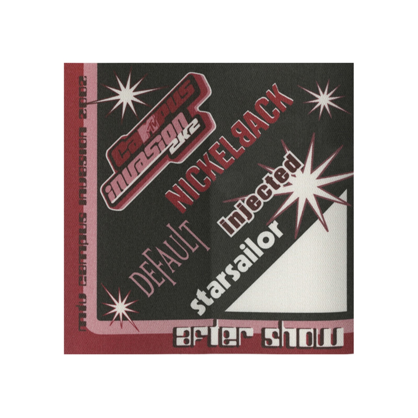 Nickelback 2002 Silver Side Up Concert Tour Aftershow Backstage Pass