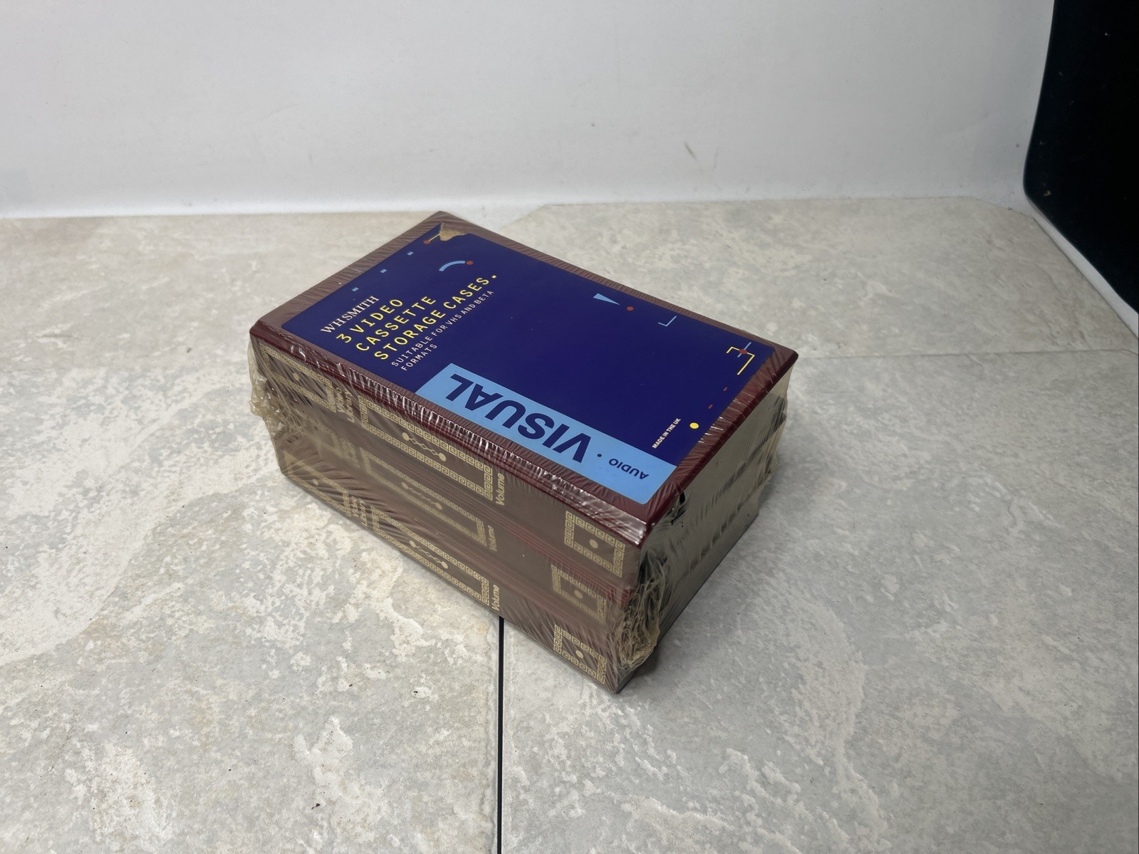 3 x Vintage Red VHS Video Cassette Tape Book Storage Box Cases New Sealed Smiths