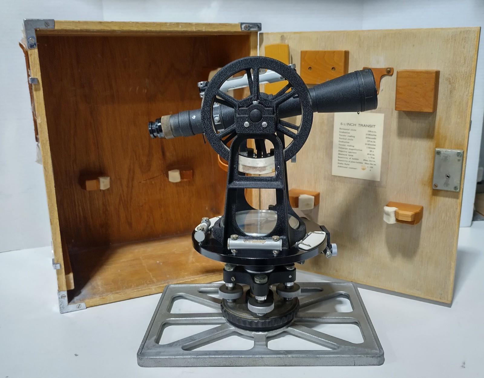 Lietz No. 625 Sokkisha Transit Compass w/Original Box Vintage Late 1960s 53116