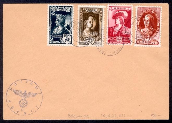 BELGIUM OCCUPATION FELDPOST 1943 COVER
