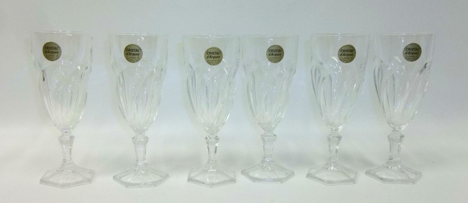 6 Cristal d' Arques Lead Crystal Champagne Flutes - Mint!