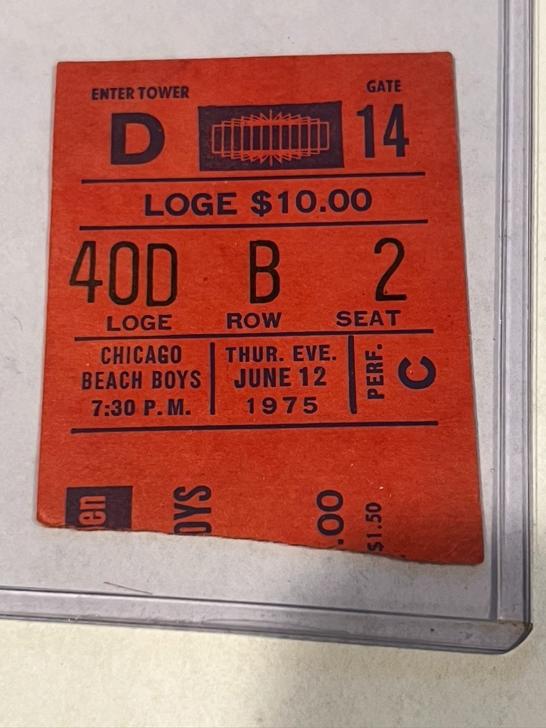 Chicago and Beach Boys Madison Square Garden June 12 1975 Ticket Stub