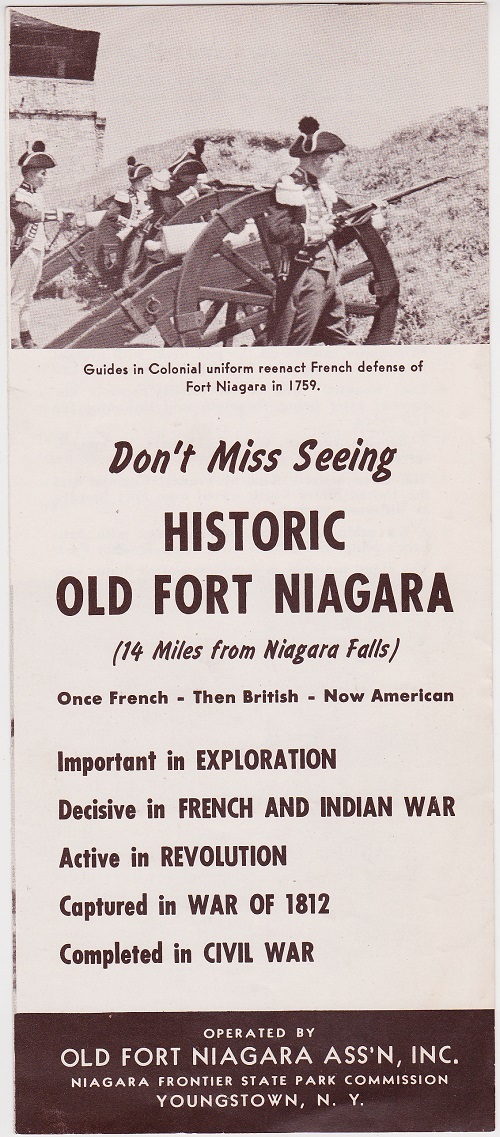 1950's Historic Old Fort Niagara Brochure