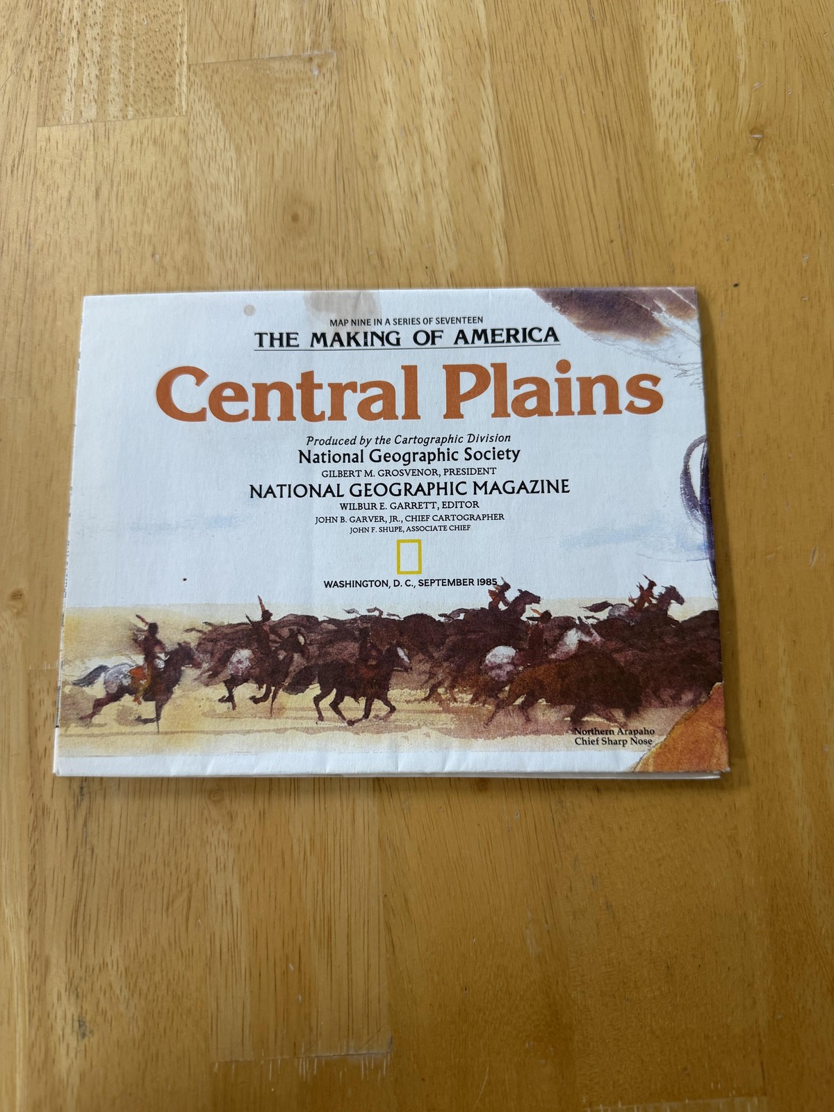 Vintage 1985 National Geographic Central Plains Map The Making Of America Folded