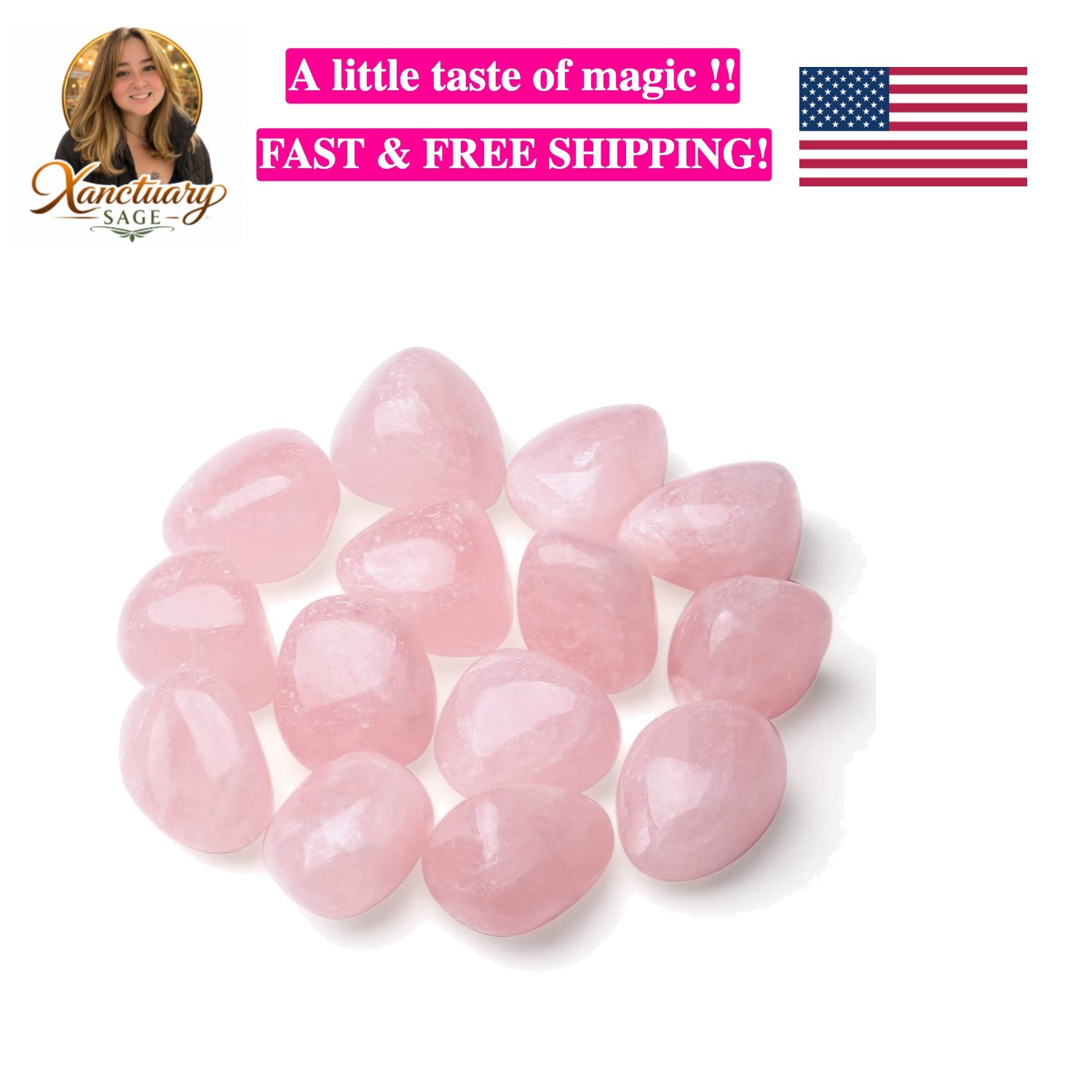 Rose Quartz Crystals Natural Healing Crystals Bulk Polished Tumbled Crystals ...