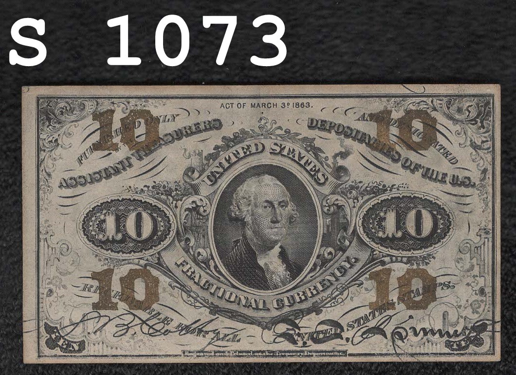 "Third Issue" .10 Cent Fractional Note "XF"