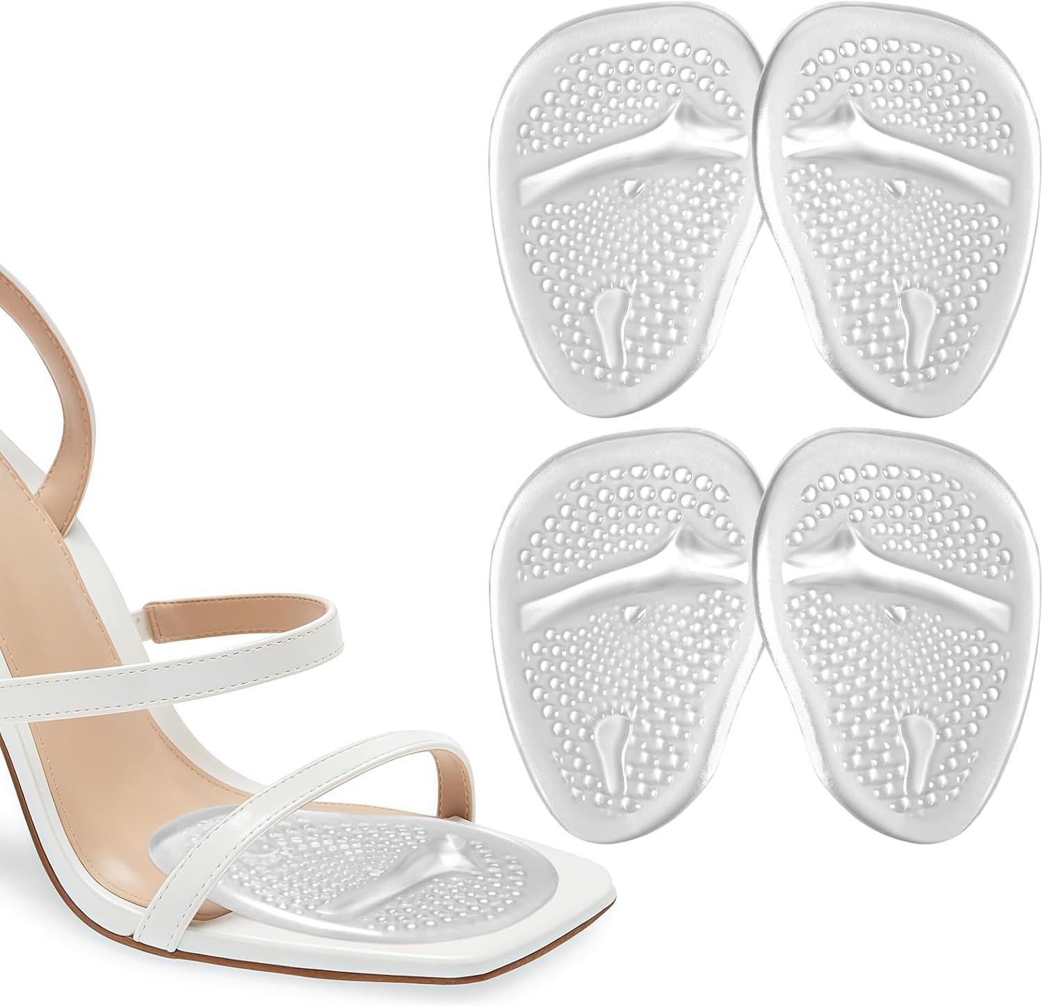 Dr.Sendesi Ball of Foot Cushions (4 Pads Gel Shoe Inserts), Metatarsal Foot Pads