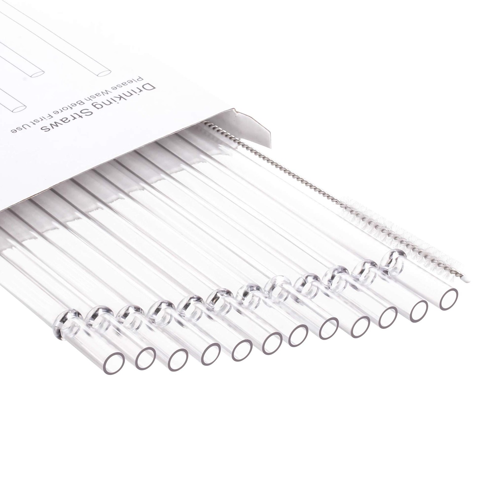 Dakoufish 12" Long Clear Reusable Plastic 12 Inch (Pack of 12), 