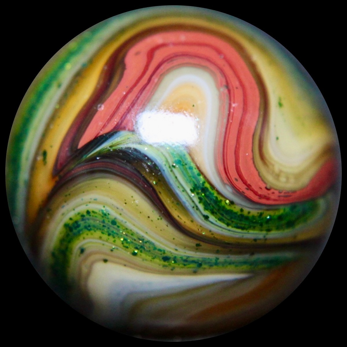 DAS FABB Coastal Marble Collector Series: Emerald Green Aventurine & Oxblood