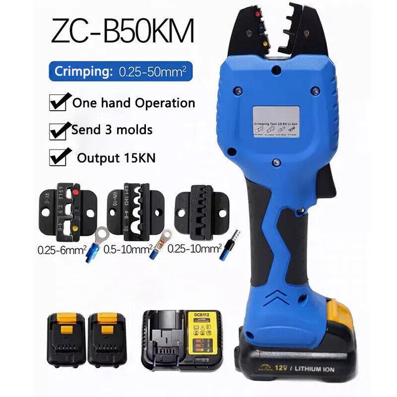 Handheld Electric Crimping Pliers 0.25-50mm2 Cold Pressed Terminal Crimping Tool