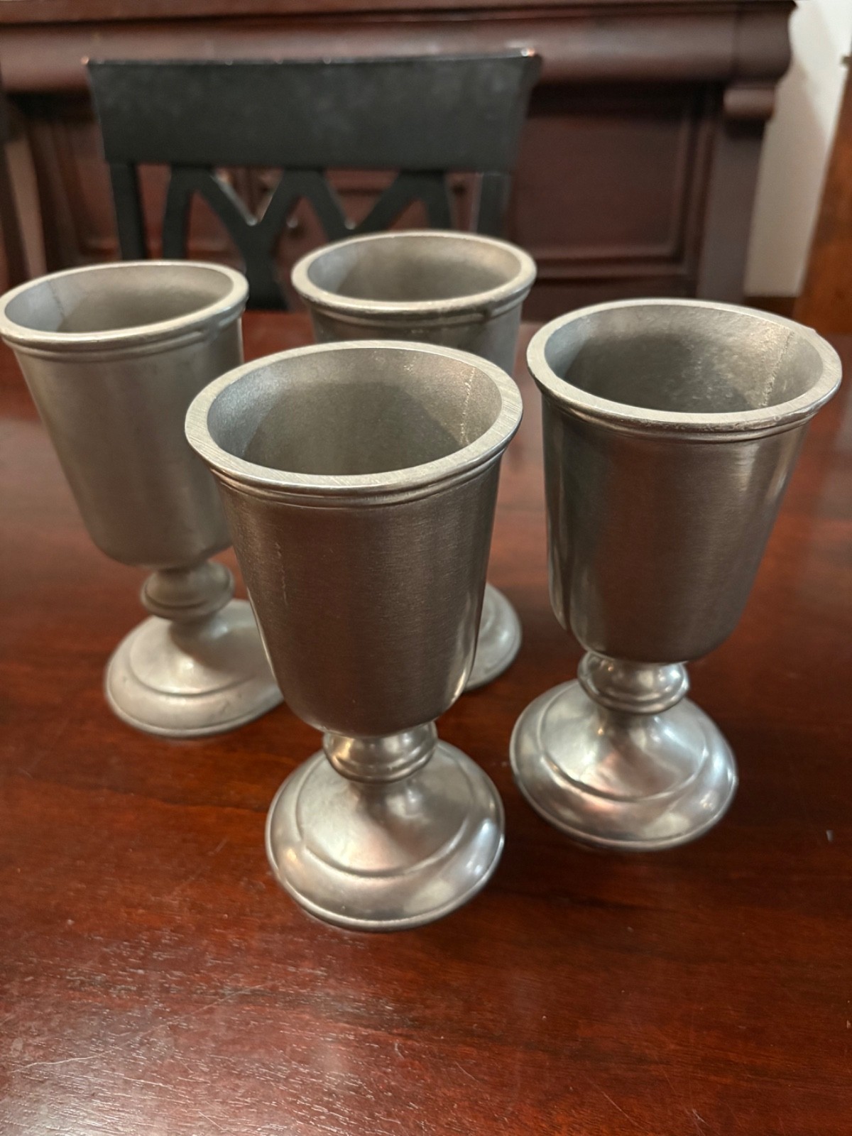 Carson Statesmetal Pewter Goblets, Drinking Glasses, set of 4