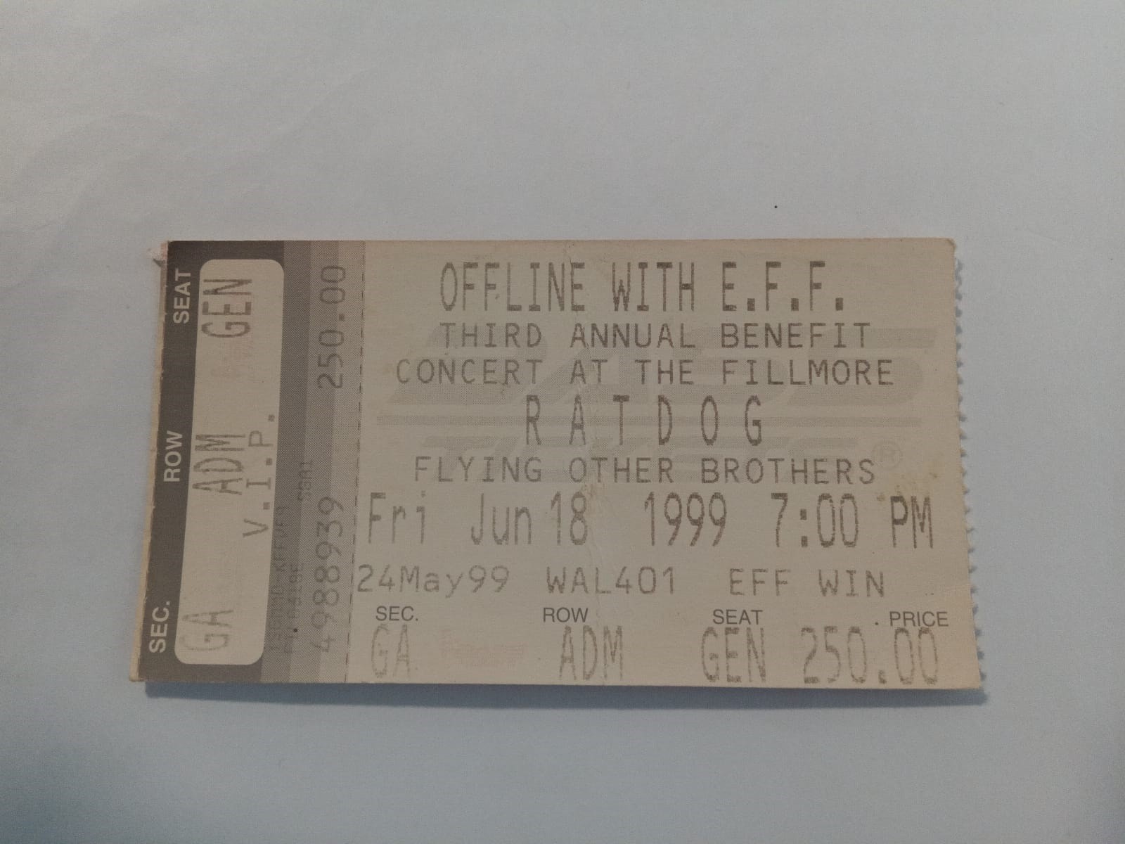 Ratdog - The Fillmore - June 18, 1999