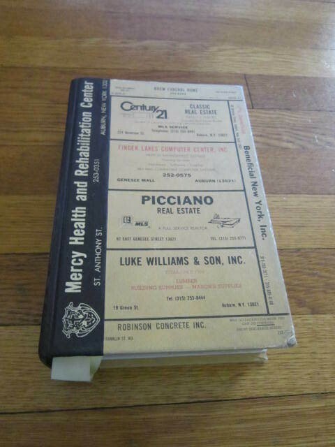 Auburn NY City Directory 1988 Info Addresses Genealogy History Vintage Reference