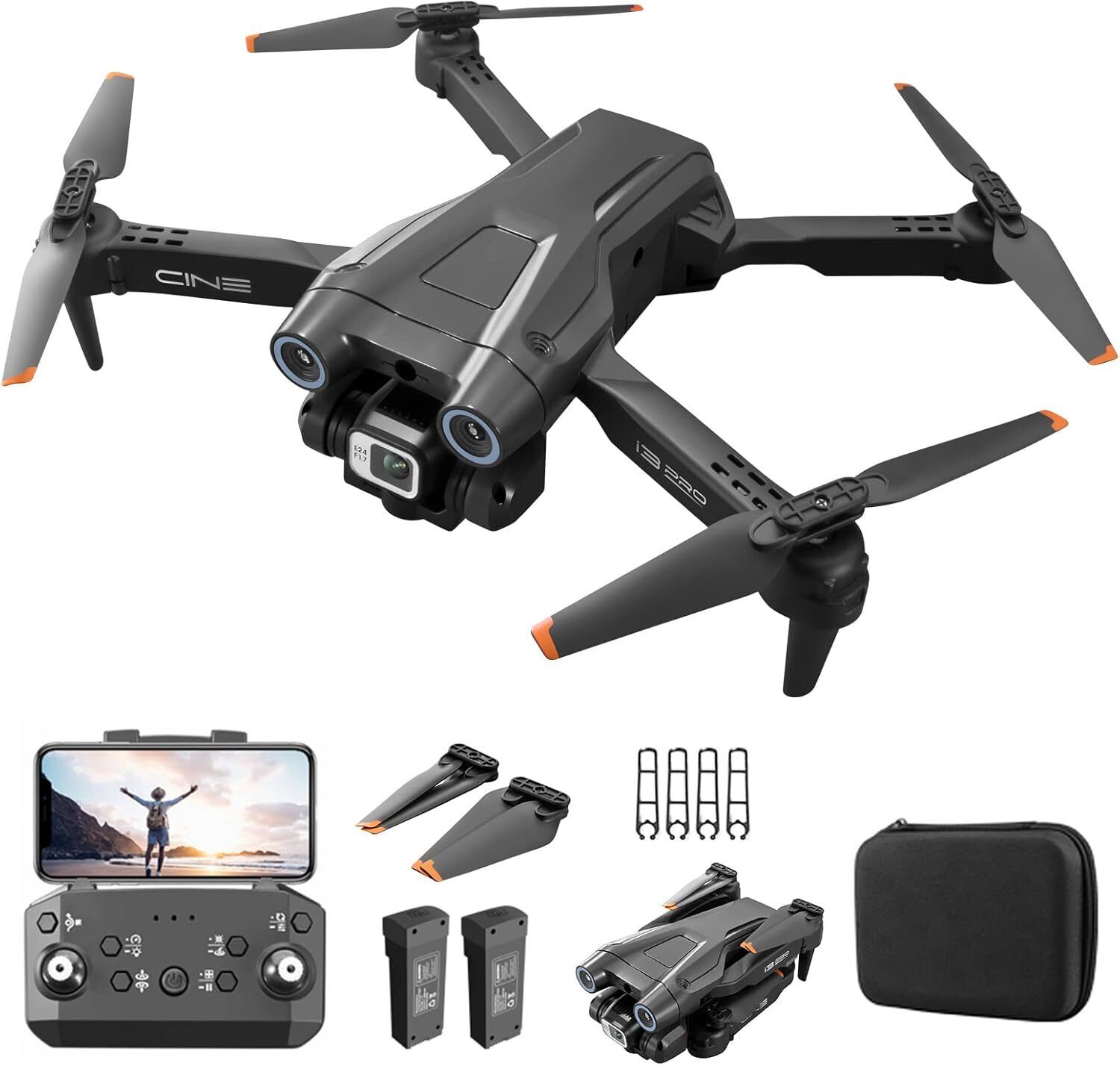 Foldable Drone with Camera RC Quadcopter with 1080P HD FPV for Adults Beginners