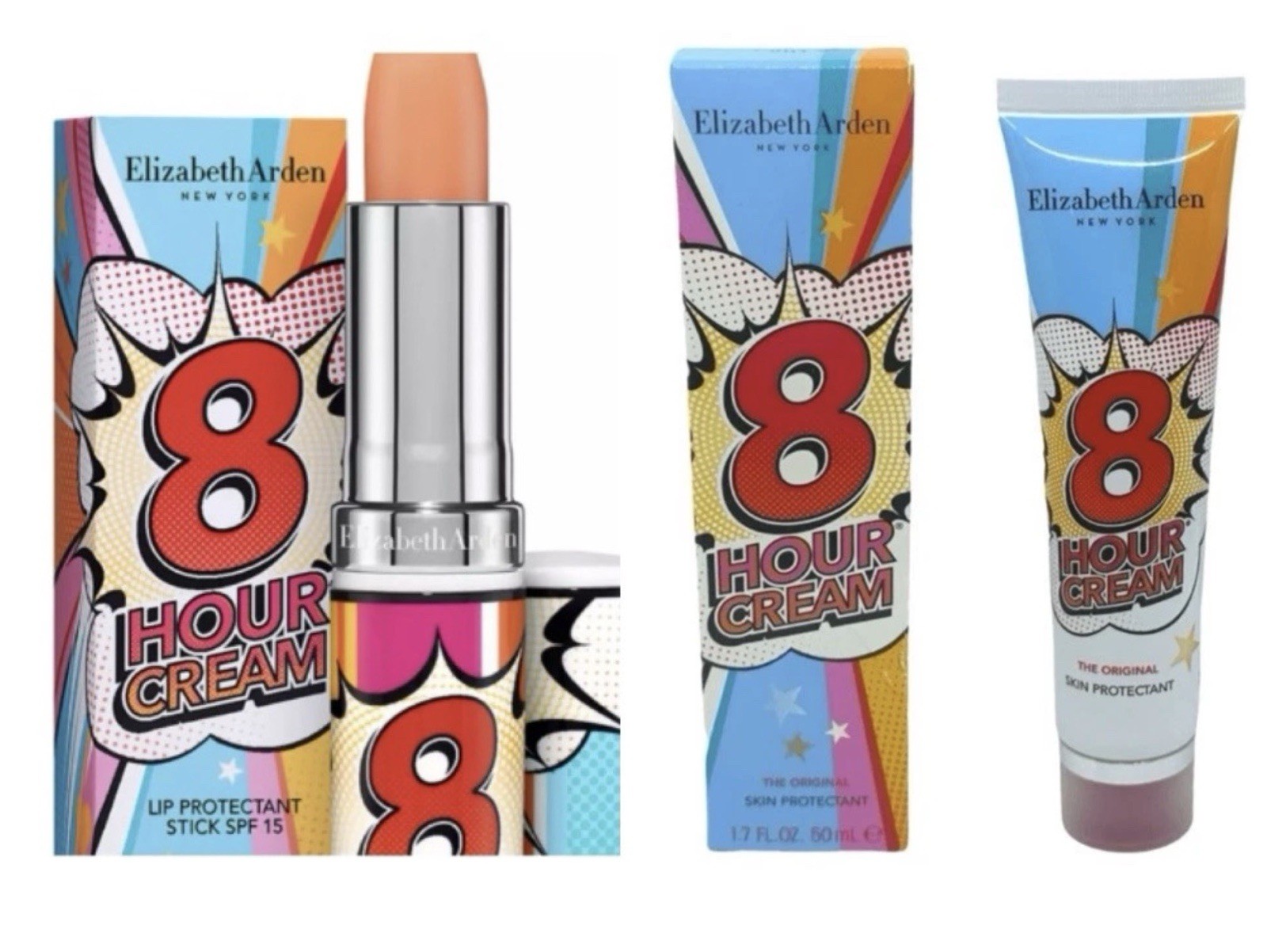 Elizabeth Arden 8 Eight Hour Lip Protectant + Cream Skin Protectant ORIGINAL NIB