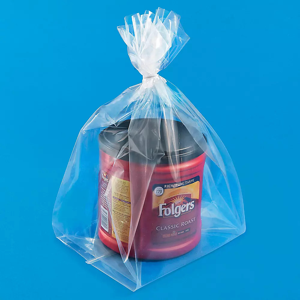 Pack of 500 10 x 8 x 20" 3 Mil Gusseted Poly Bags