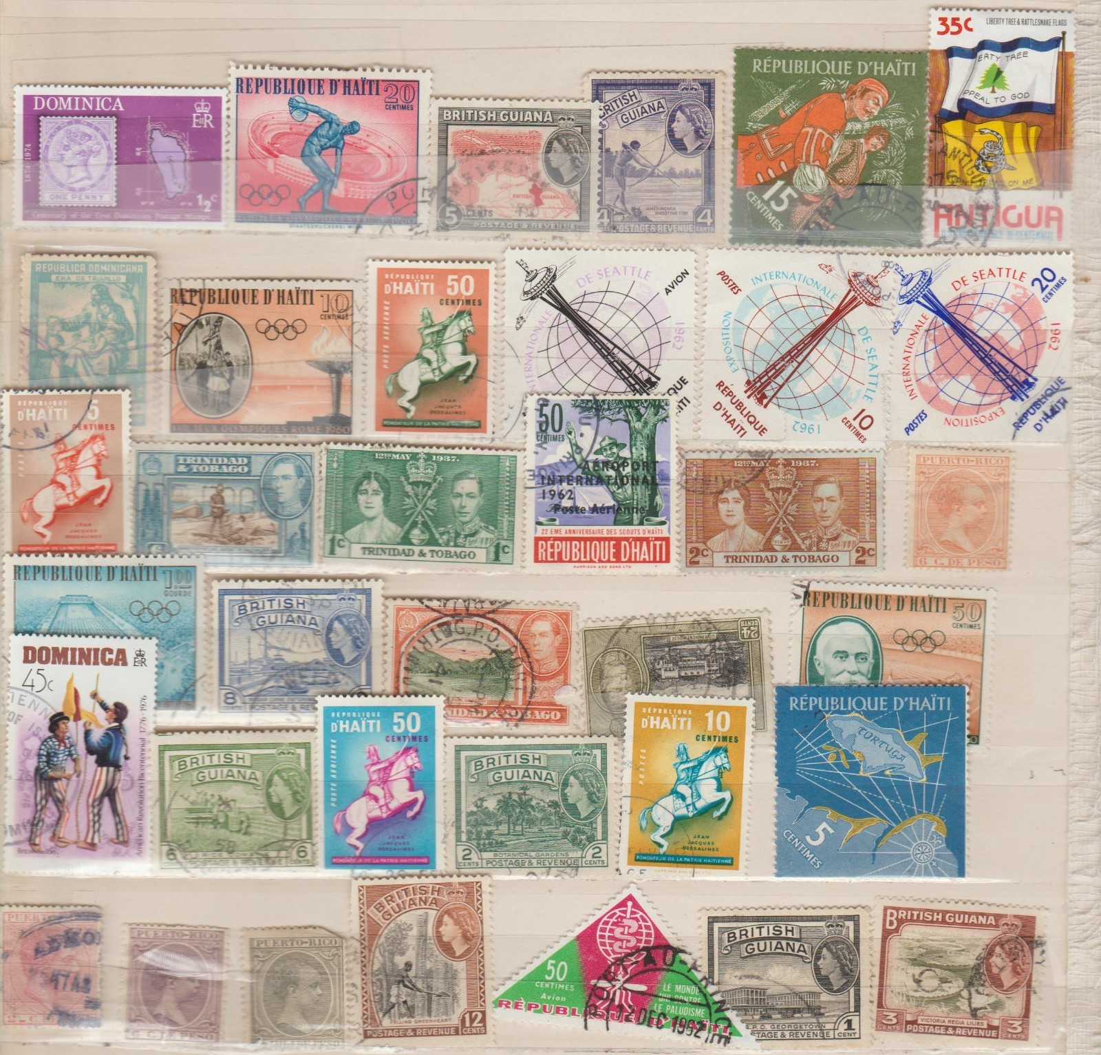 Caribbean Islands 36 stamps postage