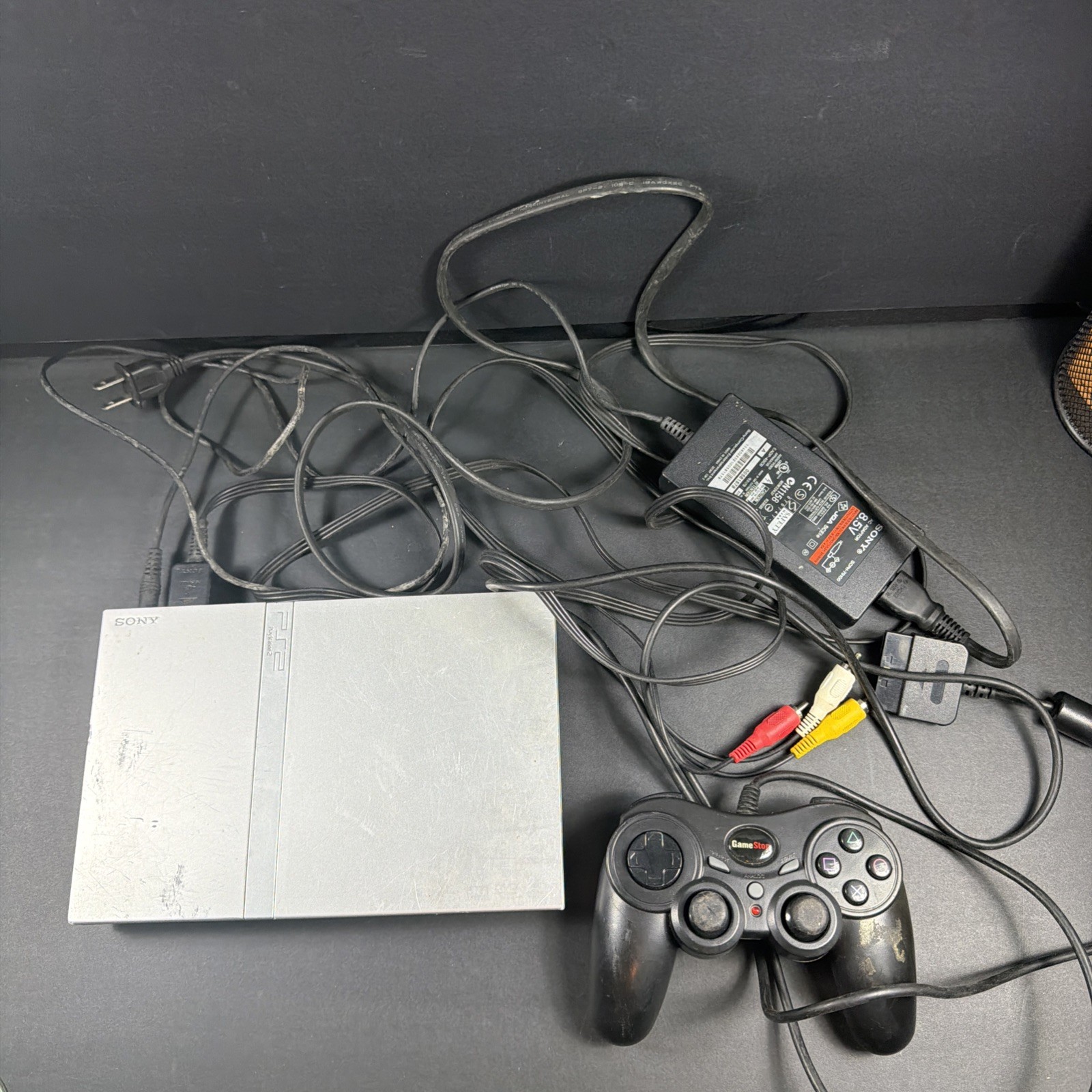 Sony PlayStation 2 Slim PS2 Silver Console Tested System SCPH-79001 W Cords
