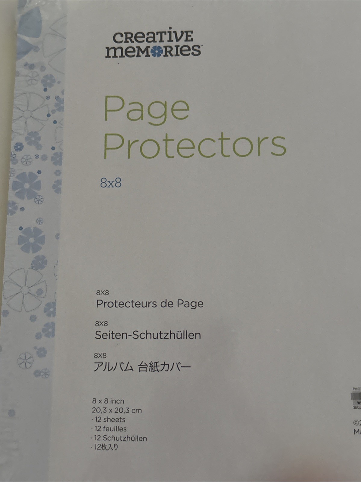Creative Memories 8 X 8 Scrapbook Page Protectors pack of 12 new