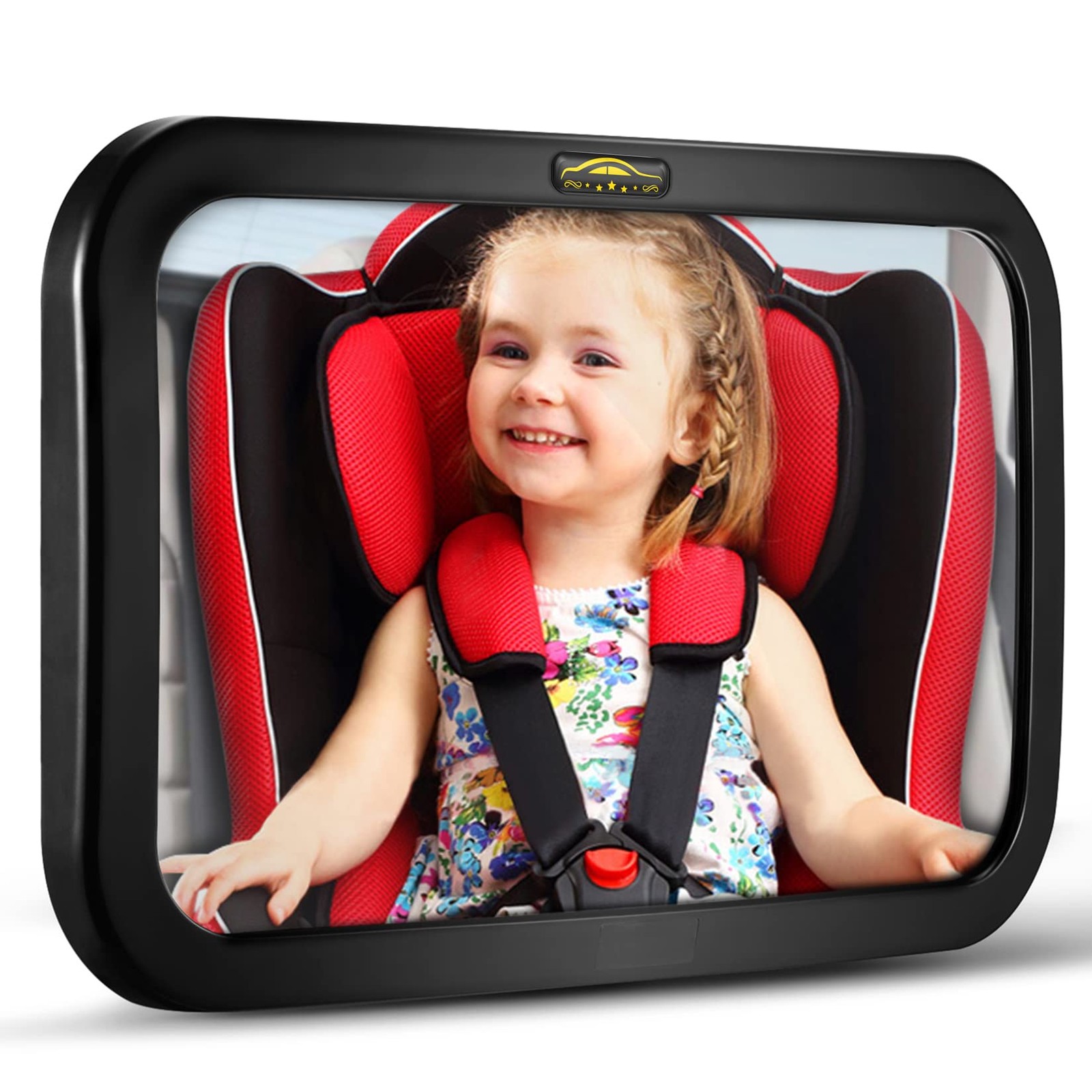Baby Car Mirror, DARVIQS Seat Safely Monitor Infant Large, Black 