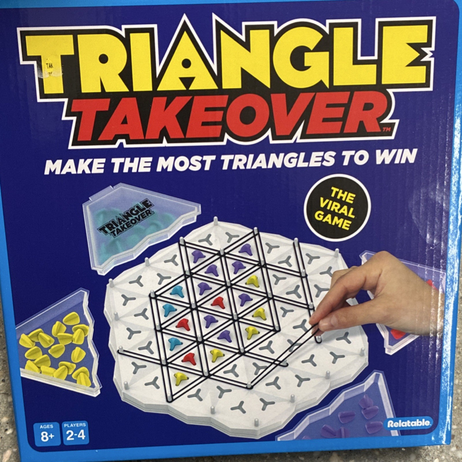Relatable Triangle Takeover Strategy Board Game, Peg Storage Cases, 8-11, 2+