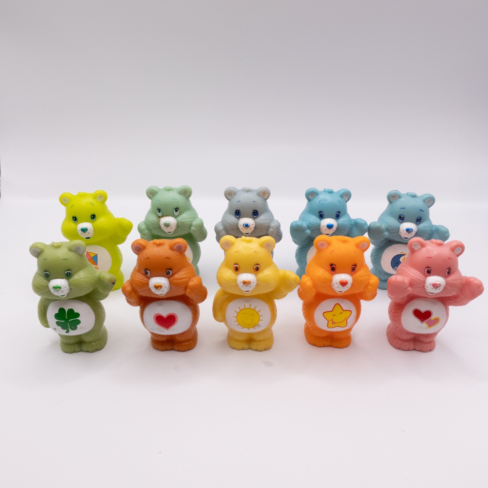 Vintage Care Bears Mini Figures 2.5” Lot of 10 TCFC 80's