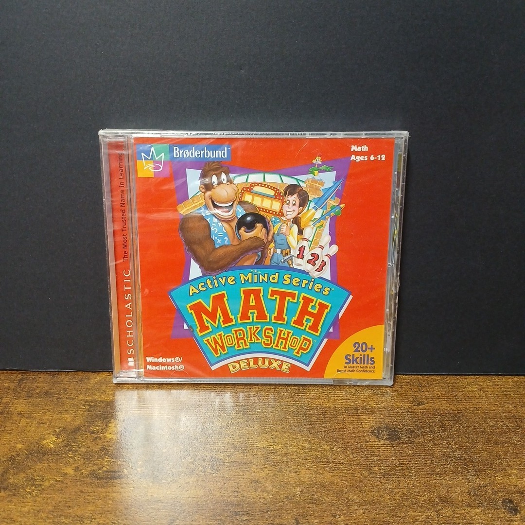 Math Workshop Deluxe PC MAC CD Learn Add Subtract Estimate Fraction Pattern Game