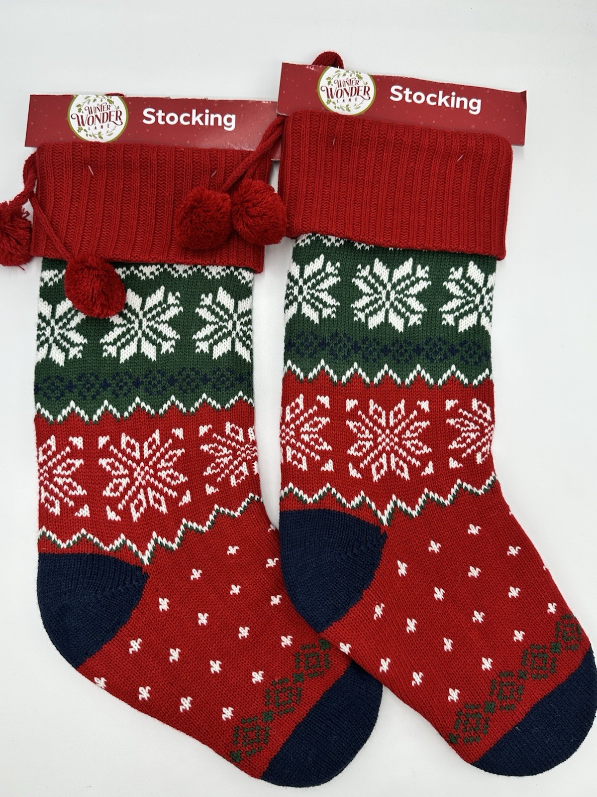 Stockings, 20in, Set Of Two, New, Christmas Decor