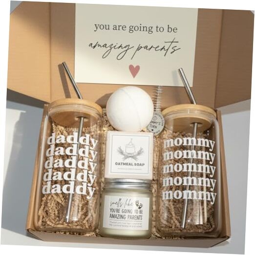 New Parents Gift Basket, Pregnancy, Postpartum & Baby Shower Gifts for First 