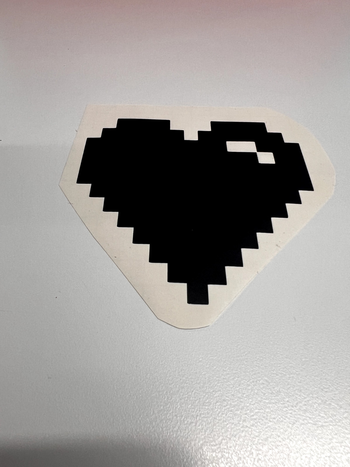 Vinyl Decal Sticker Waterproof Car Window Laptop Wall Graphic 8 bit heart in blk
