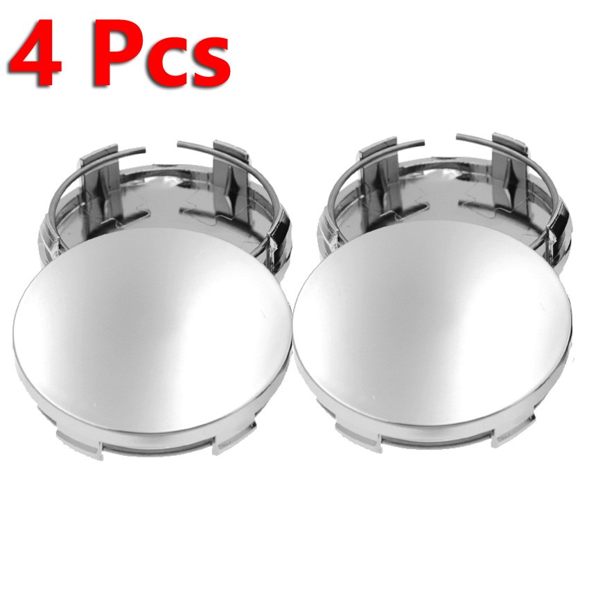 4 Pcs Tool Center 68mm Wheel Rim Hub Caps Cover Vehicle Tires Badge Emblem Cap
