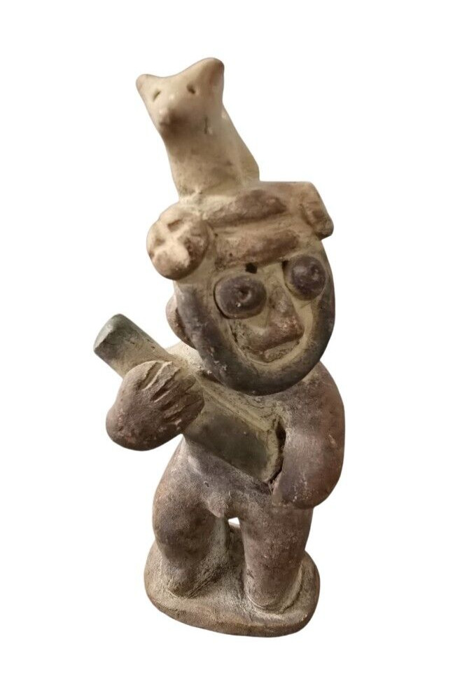 Pre-Columbian Tribal Art Clay Figurine 