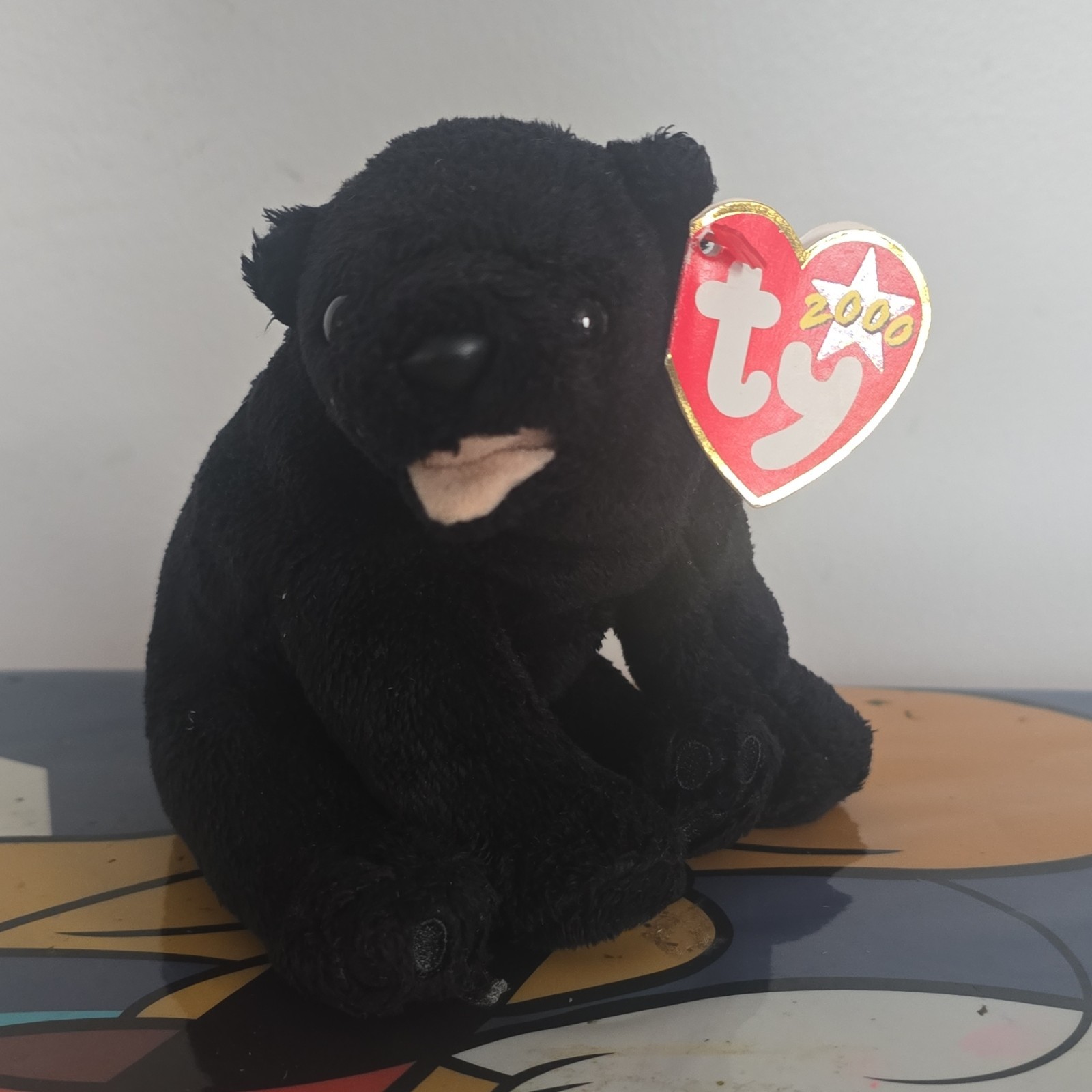 Ty Beanie Babies Black Bear Plush Stuffed Animal 2000 Ages 3 Years & Up 3-11