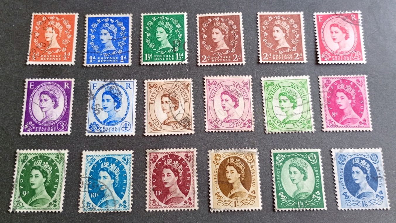 GB QE2 SG 540-556 Set Of 18 Fine Used