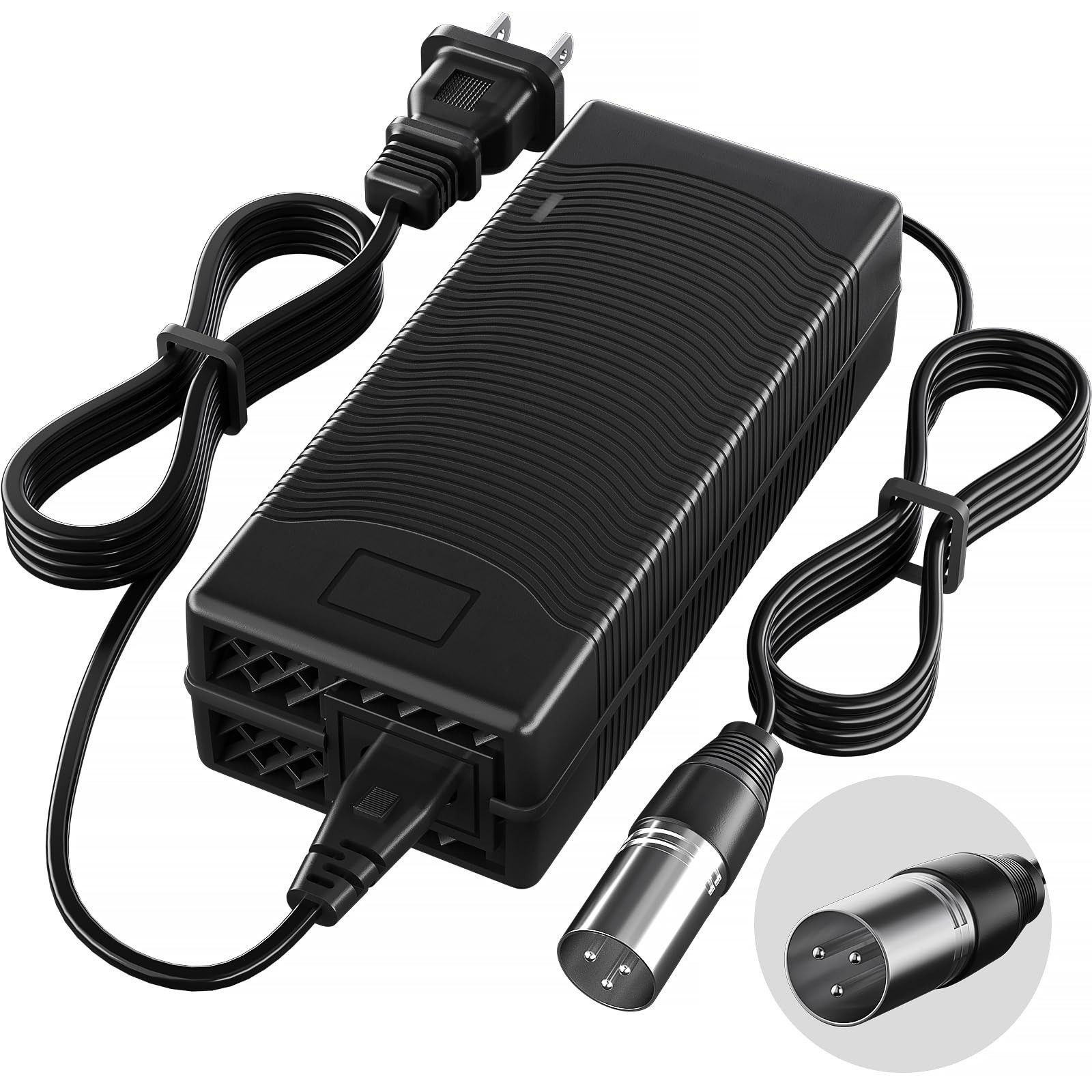 29V 5A 3-Pin Male XLR Connector Battery Charger for Lakematic, Jazzy Power Ch...