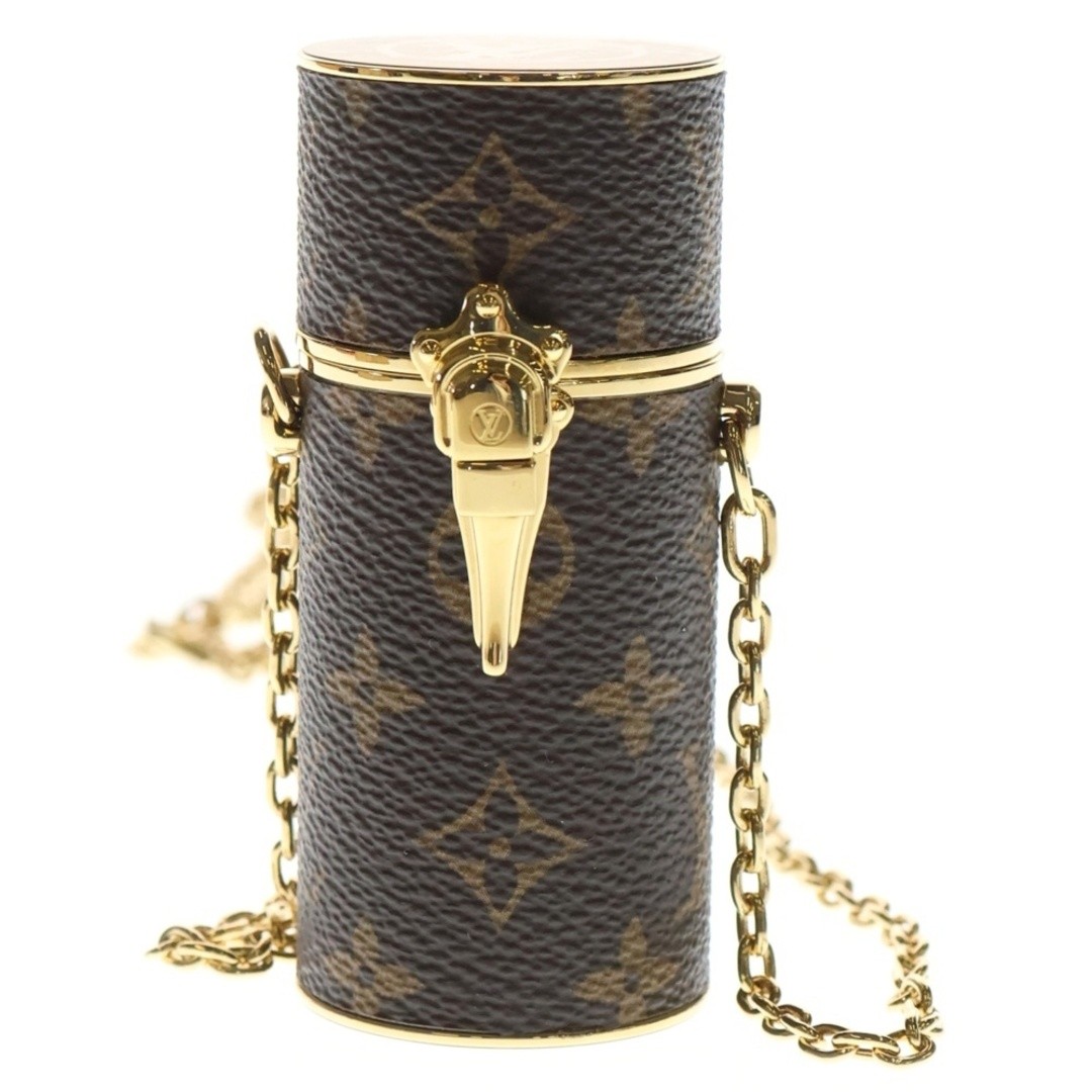 LOUIS VUITTON Monogram Lipstick Case Brown Gold Hardware MP2406 Used 6a57047cd9c