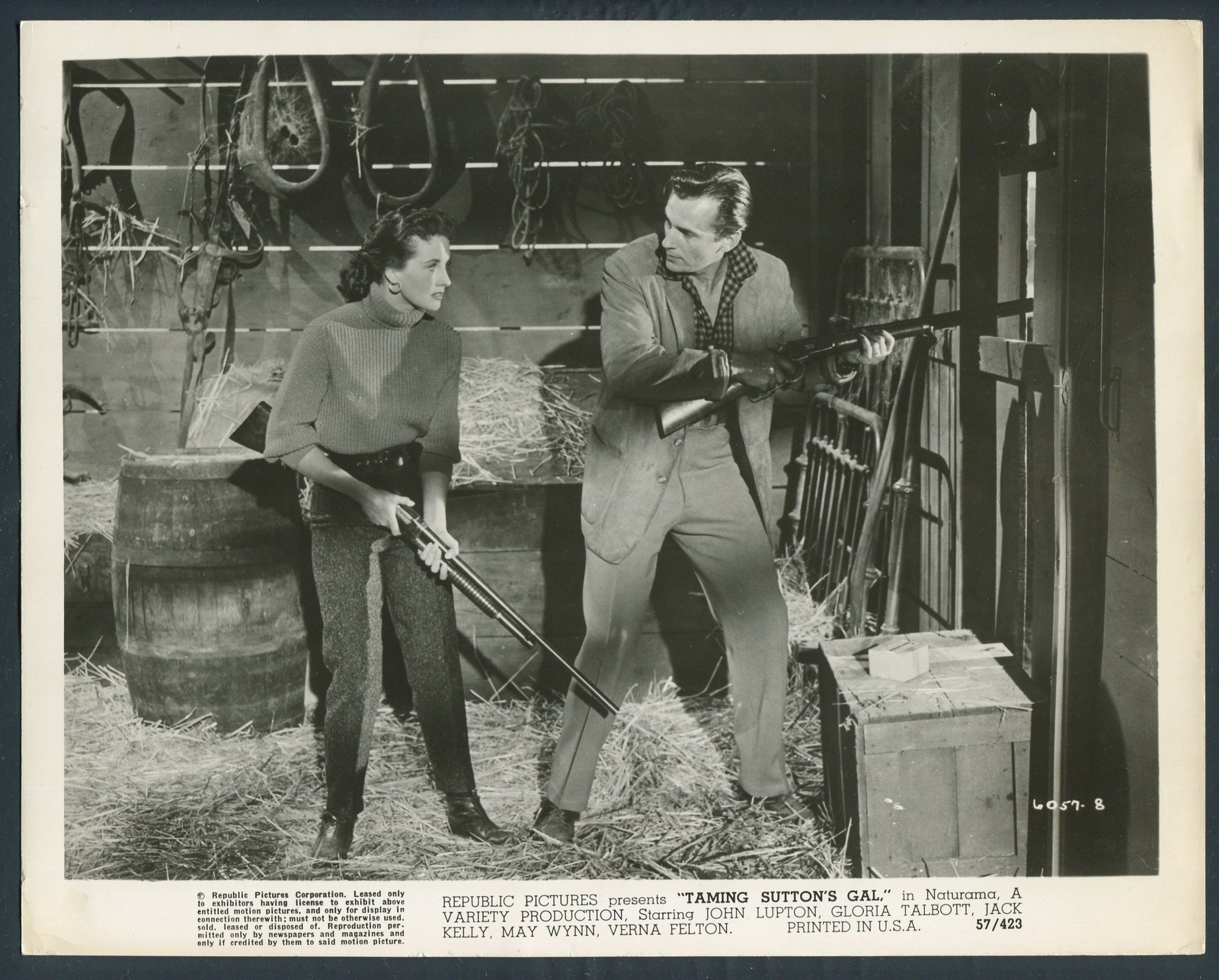 MAY WYNN JACK KELLY in Taming Sutton's Gal '57 RIFLES BARN