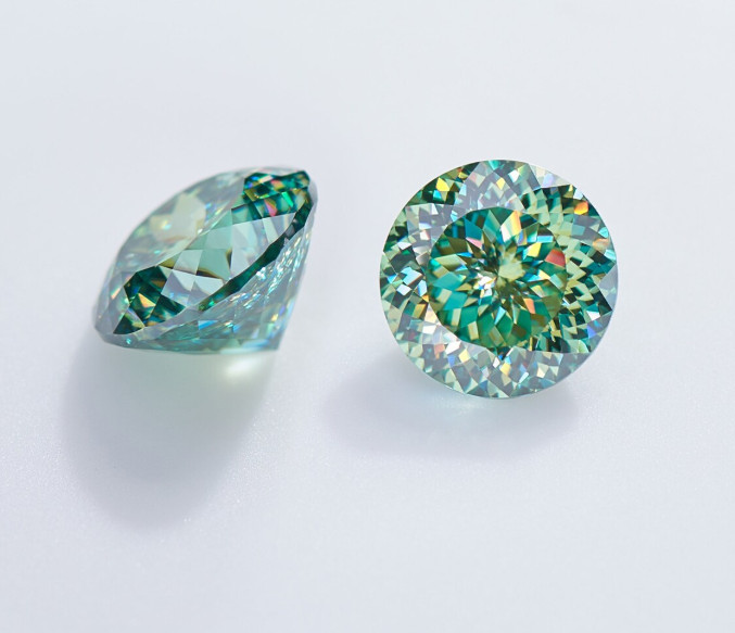 2 Ct Loose Lab Grown Diamond Certified Green color Portuguese Cut Clarity VVS1