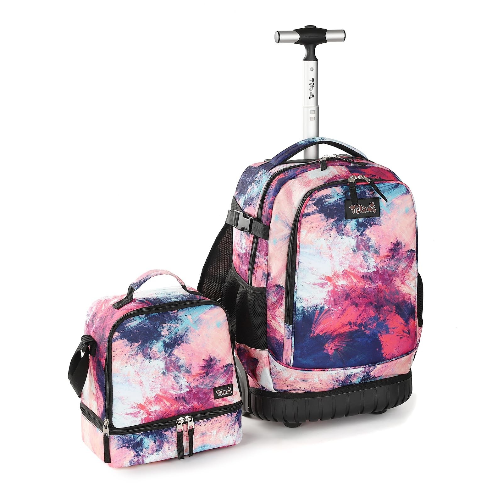 Tilami Rolling Backpack & Lunch bag for Kids 19 Inch Wheeled Bookbag for Boys...