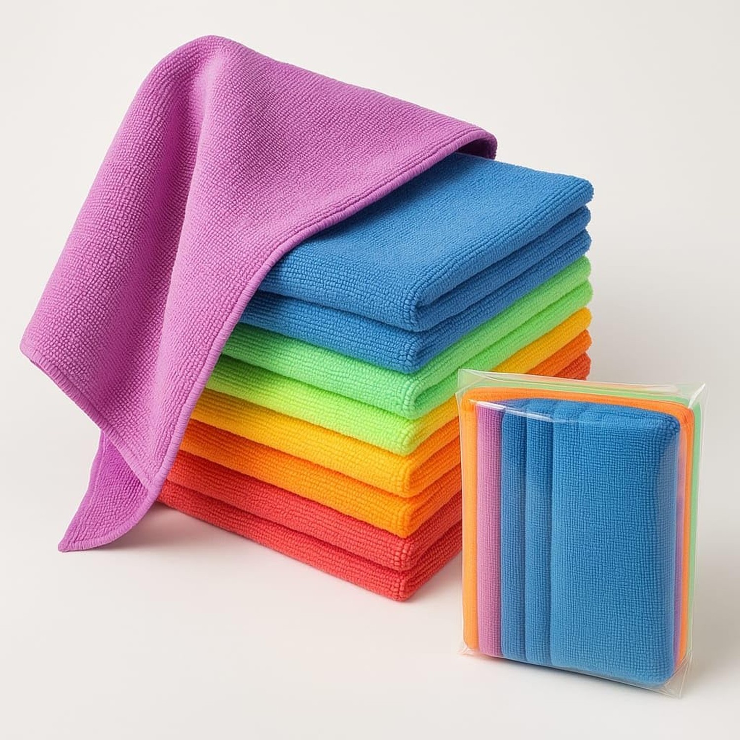 Microfiber Cleaning Cloths, 12 Pack – Thick, Lint-Free, Streak-Free Towels