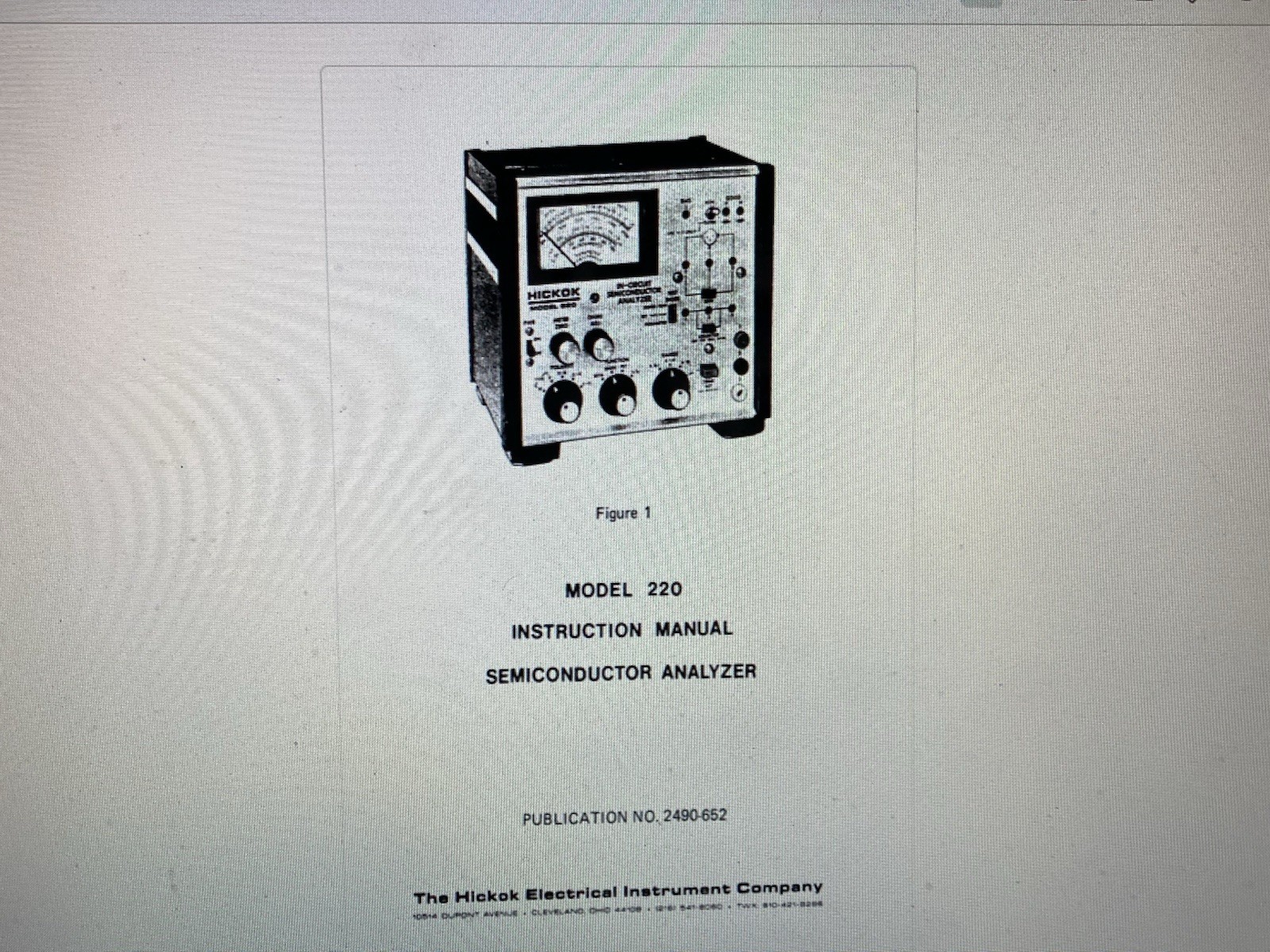 Hickok Model 220 Manual  Digital
