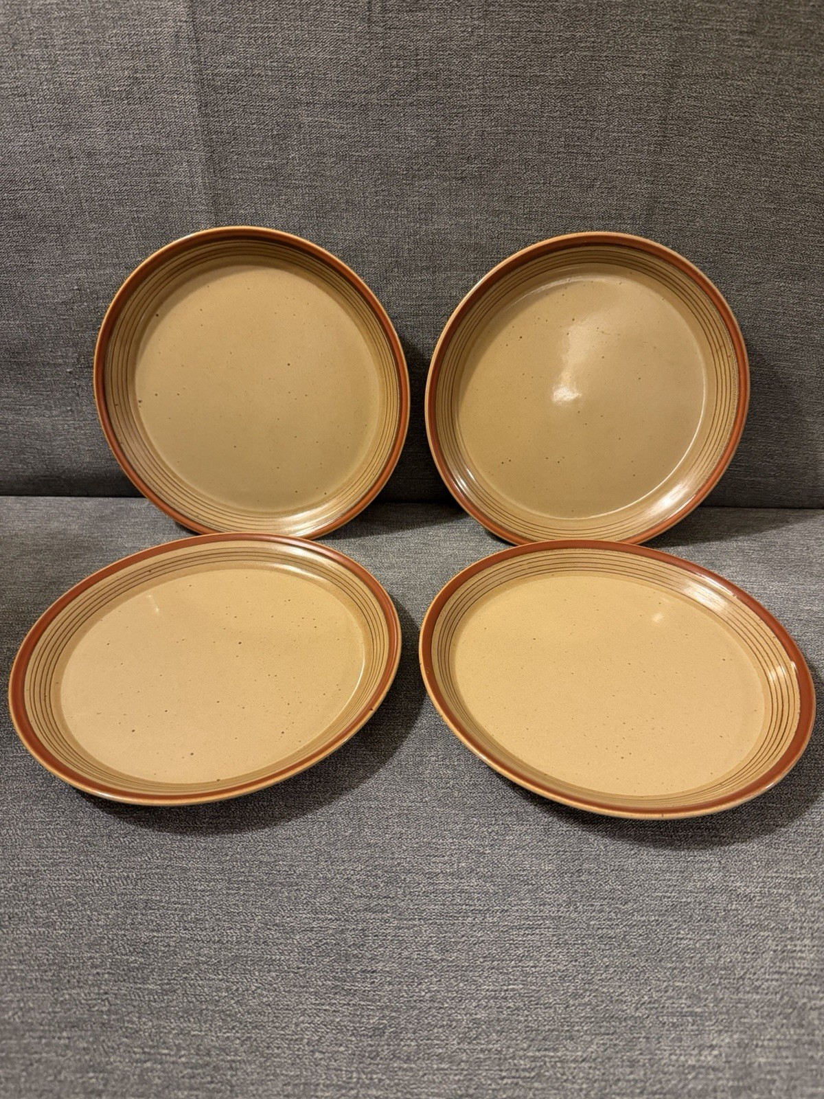 Mikasa Potters Art Ben Seibel Vintage Country Cabin 8” Salad Plates Set Of 4