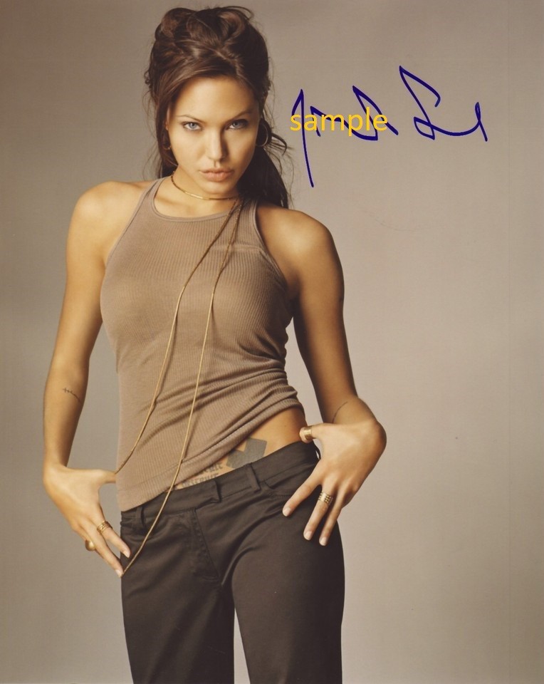 ANGELINA JOLIE #2 REPRINT AUTOGRAPHED 8X10 PHOTO SIGNED MAN CAVE CHRISTMAS GIFT